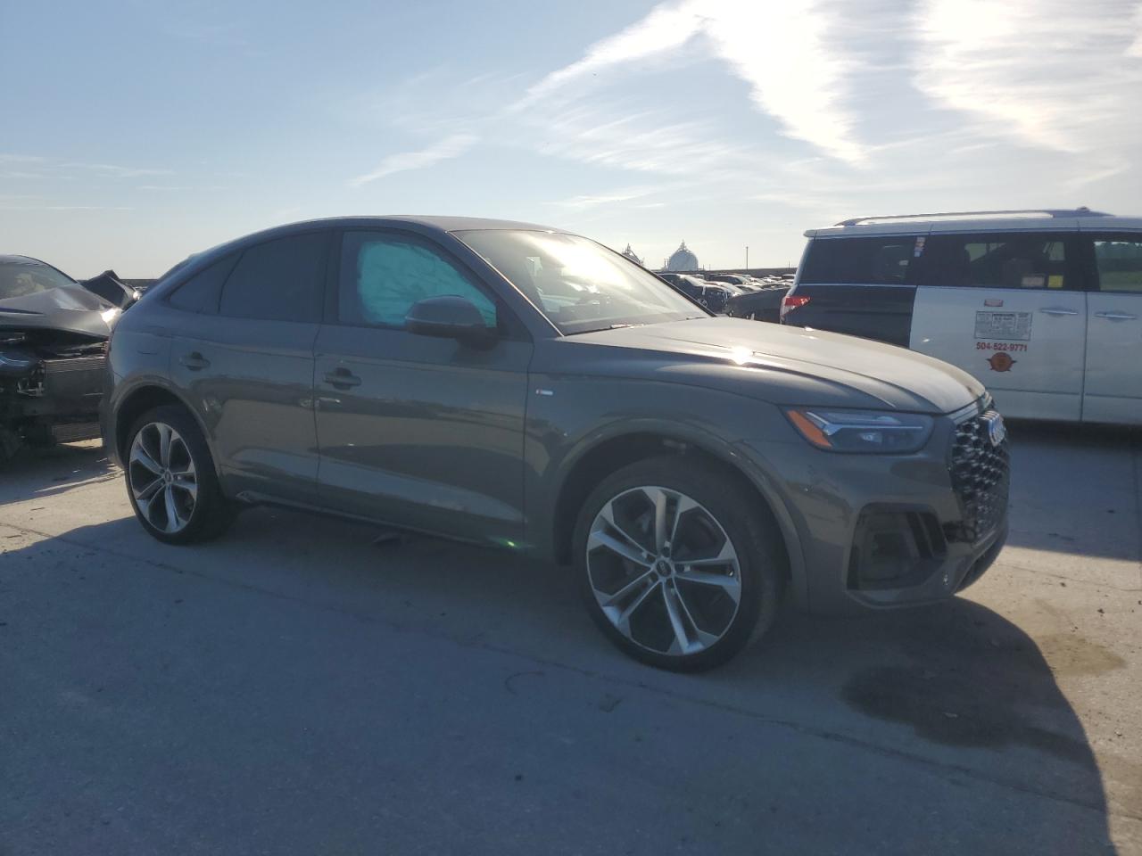 2023 Audi Q5 VIN WA15AAFY9P2025655 Copart auction photo, side damage thumbnail 4