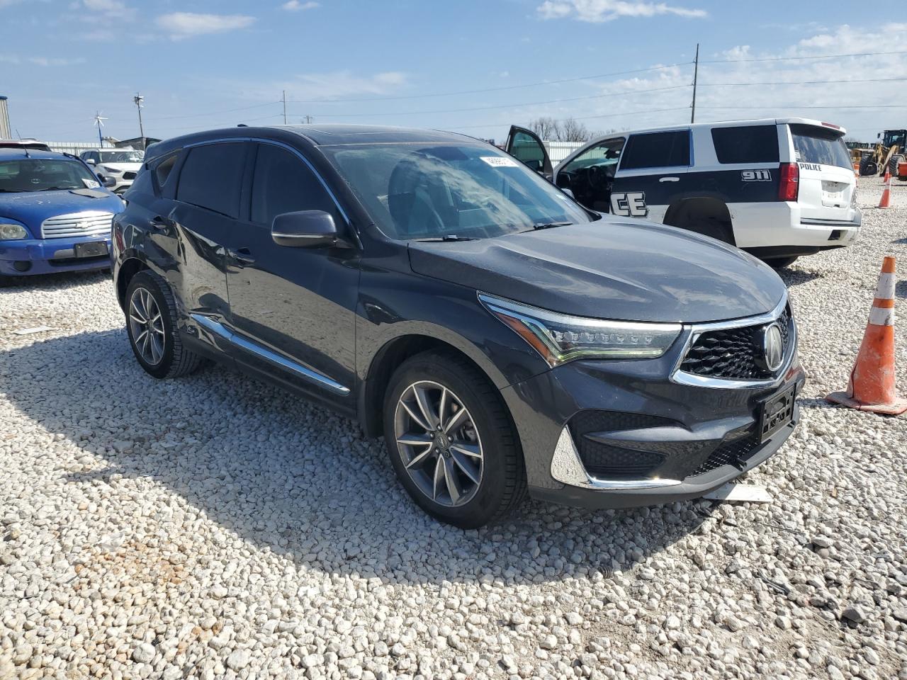 2019 Acura RDX VIN 5J8TC1H56KL010321 Copart auction photo, side damage thumbnail 4