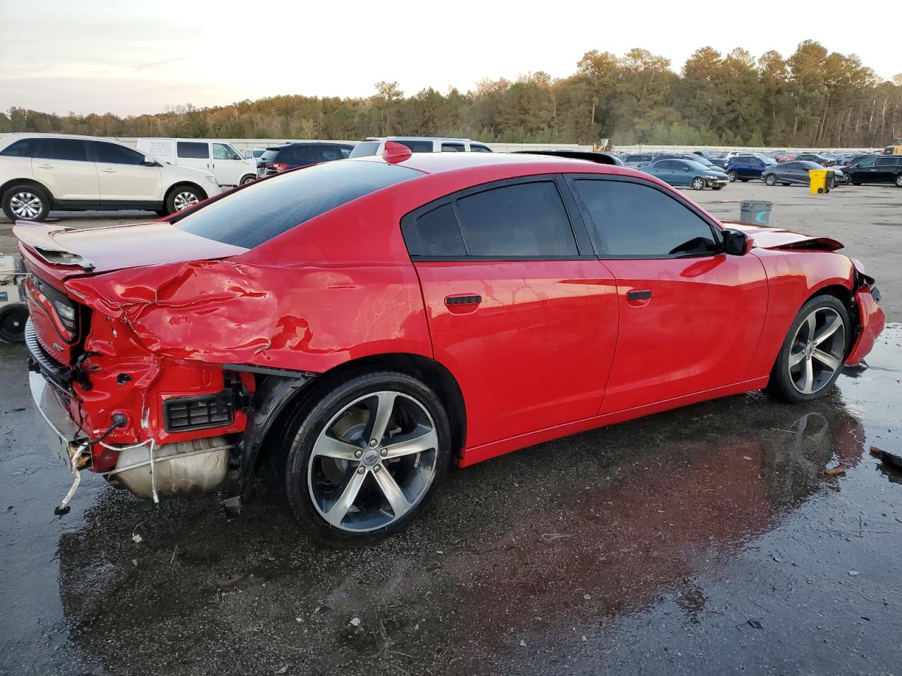 2017 Dodge Charger VIN 2C3CDXHG8HH557360 Copart auction photo, front end / rear end damage thumbnail 3