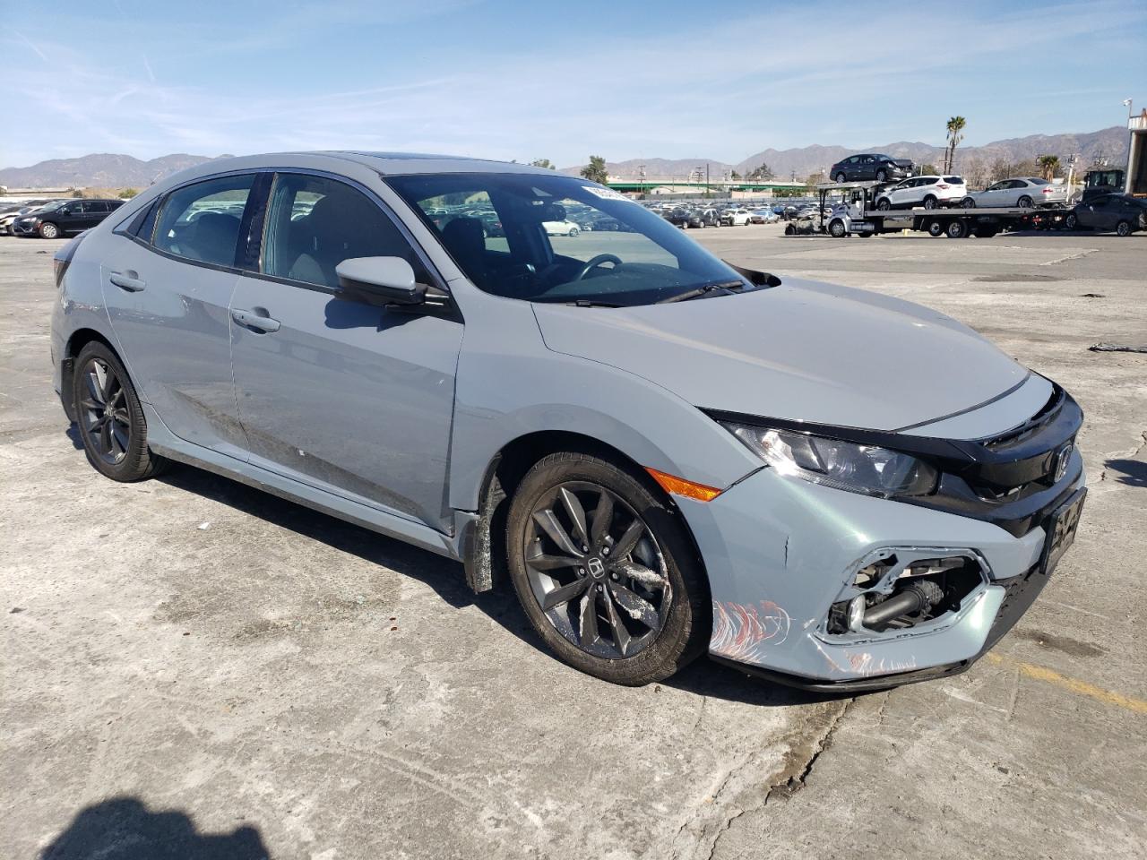 2021 Honda Civic VIN SHHFK7H63MU411937 Copart auction photo, front end / side damage thumbnail 4