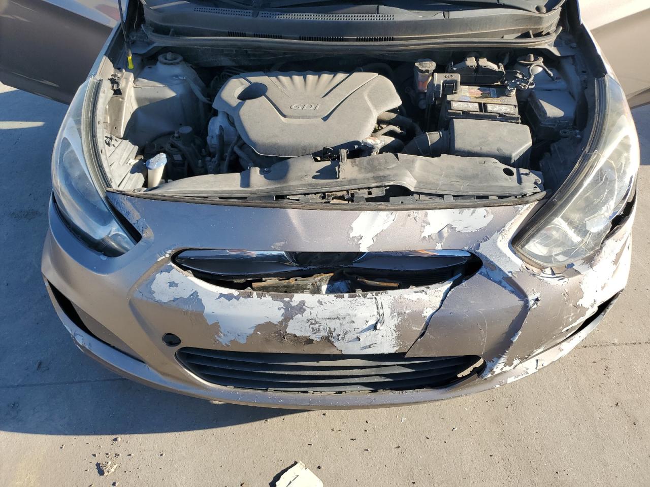2013 Hyundai Accent VIN KMHCT4AE8DU488789 Copart auction photo, front end / hail damage thumbnail 11