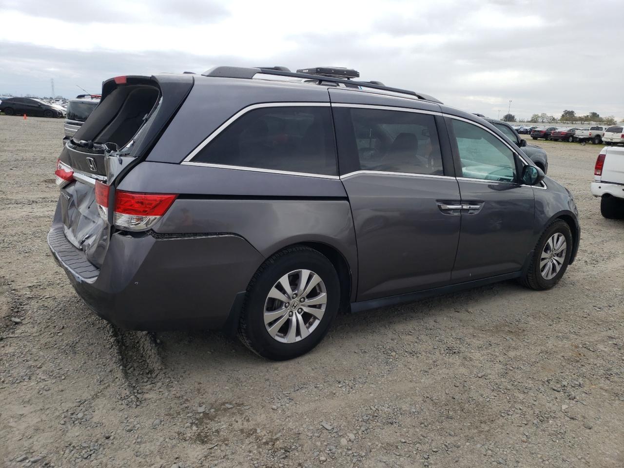 2015 Honda Odyssey VIN 5FNRL5H69FB085807 Copart auction photo, rear end / front end damage thumbnail 3