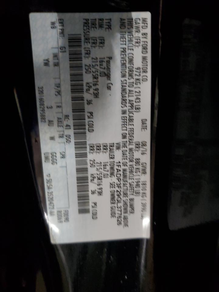2016 Ford Focus VIN 1FADP3F29GL377626 Copart auction photo, front end damage thumbnail 12