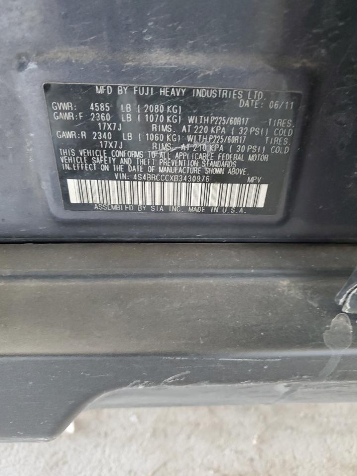 2011 Subaru Outback VIN 4S4BRCCCXB3430976 Copart auction photo, front end / mechanical damage thumbnail 13