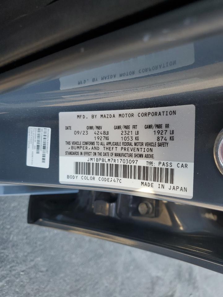2024 Mazda 3 VIN JM1BPBLM7R1703097 Copart auction photo, front end / side damage thumbnail 13