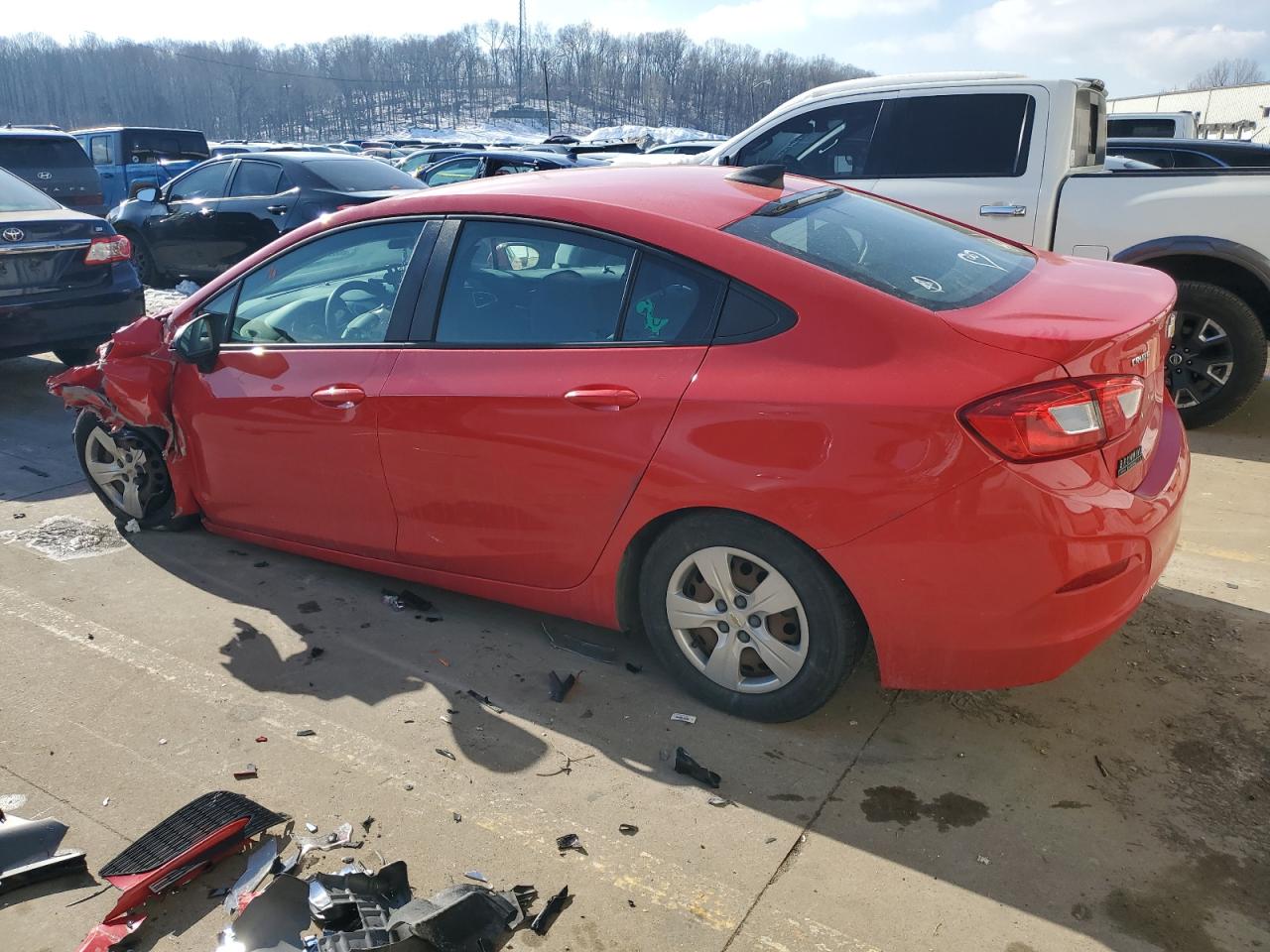 2018 Chevrolet Cruze VIN 1G1BC5SM9J7158058 Copart auction photo, front end / undercarriage damage thumbnail 2