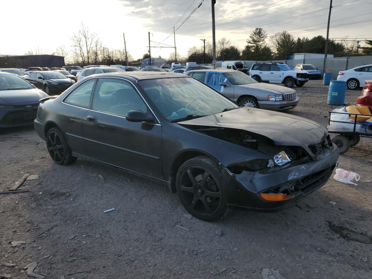 1997 Acura CL VIN 19UYA2242VL002920 Copart auction photo, front end / side damage thumbnail 4