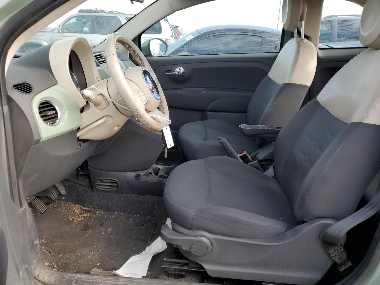 2012 Fiat 500 VIN 3C3CFFAR6CT381067 Copart auction photo, front end damage thumbnail 7