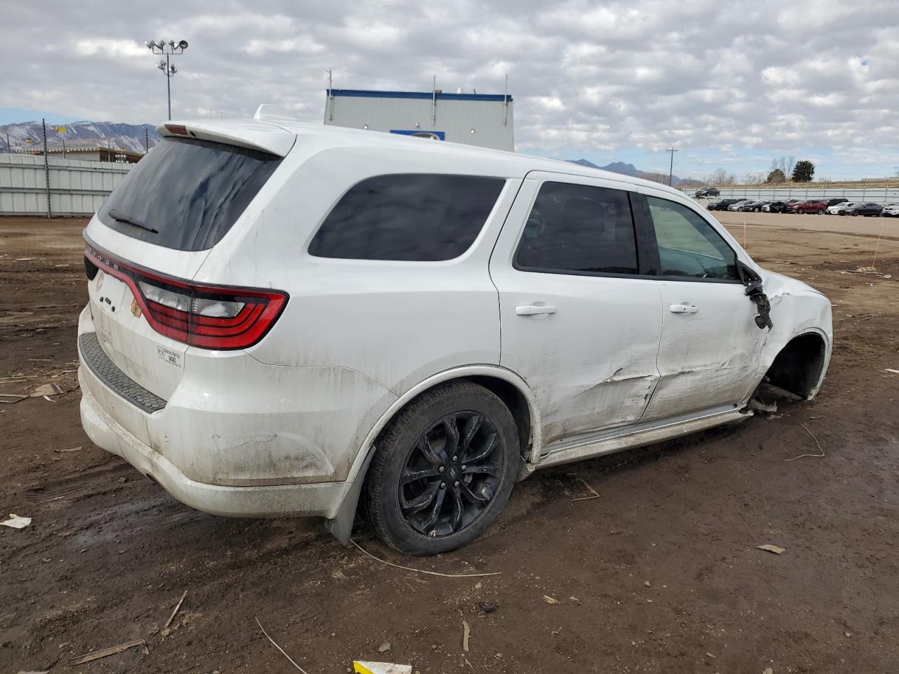 2020 Dodge Durango VIN 1C4RDJAG6LC215415 Copart auction photo, side / front end damage thumbnail 3