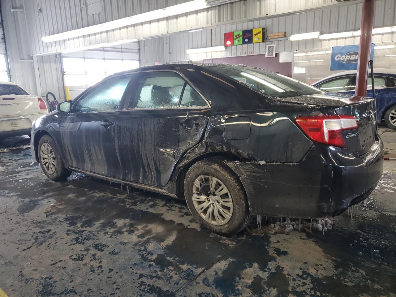 2014 Toyota Camry VIN 4T4BF1FKXER424941 Copart auction photo, side / rear end damage thumbnail 2