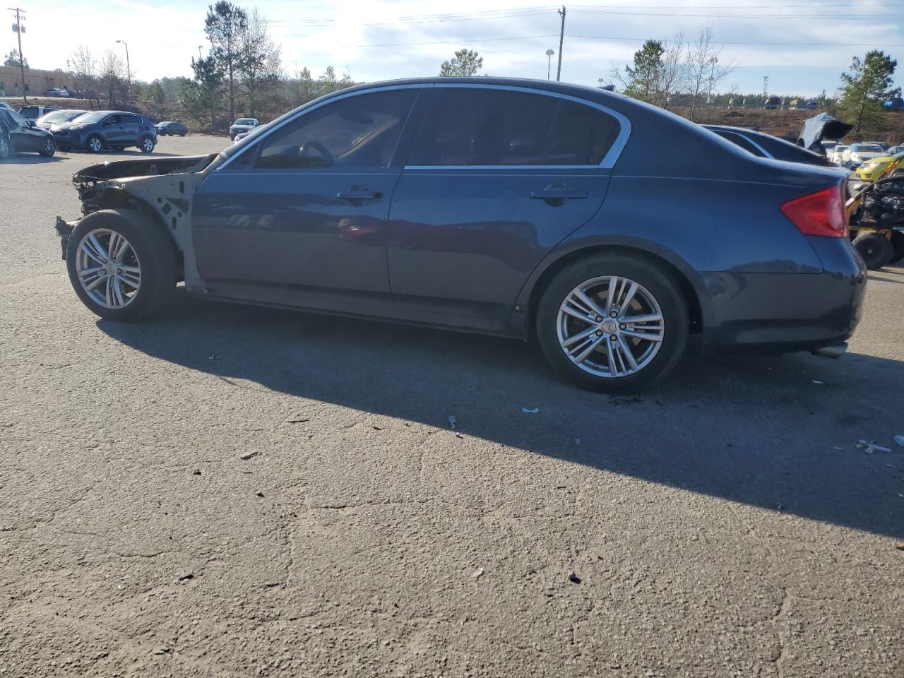 2013 Infiniti G VIN JN1CV6AP4DM302518 Copart auction photo, front end damage thumbnail 2