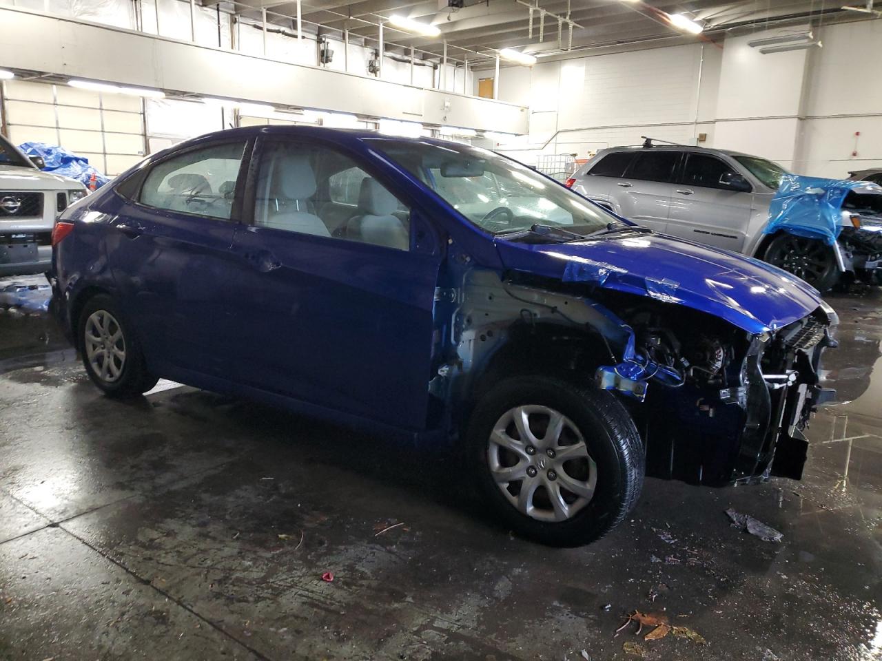 2014 Hyundai Accent VIN KMHCT4AE6EU713745 Copart auction photo, front end damage thumbnail 4