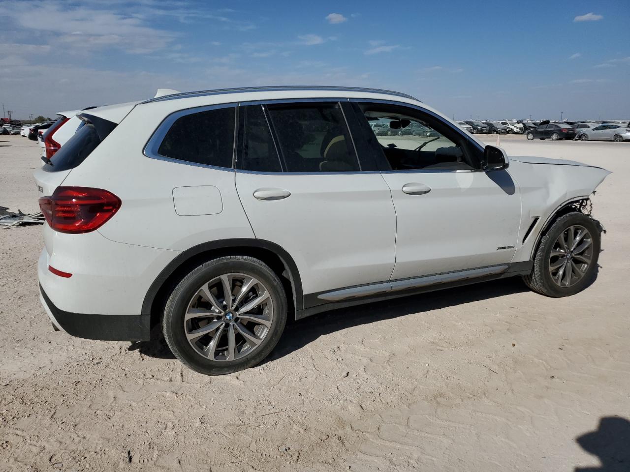 2018 BMW X3 VIN 5UXTR9C55JLD61322 Copart auction photo, front end damage thumbnail 3