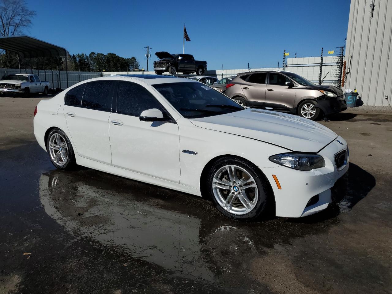 2015 BMW 5er VIN WBA5A7C57FD626694 Copart auction photo, front end damage thumbnail 4
