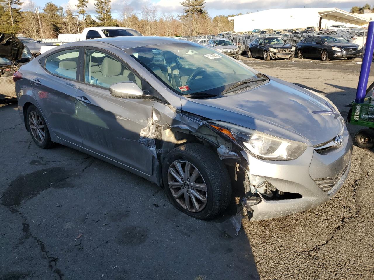 2015 Hyundai Elantra VIN 5NPDH4AE7FH600876 Copart auction photo, front end / minor dent/scratches damage thumbnail 4