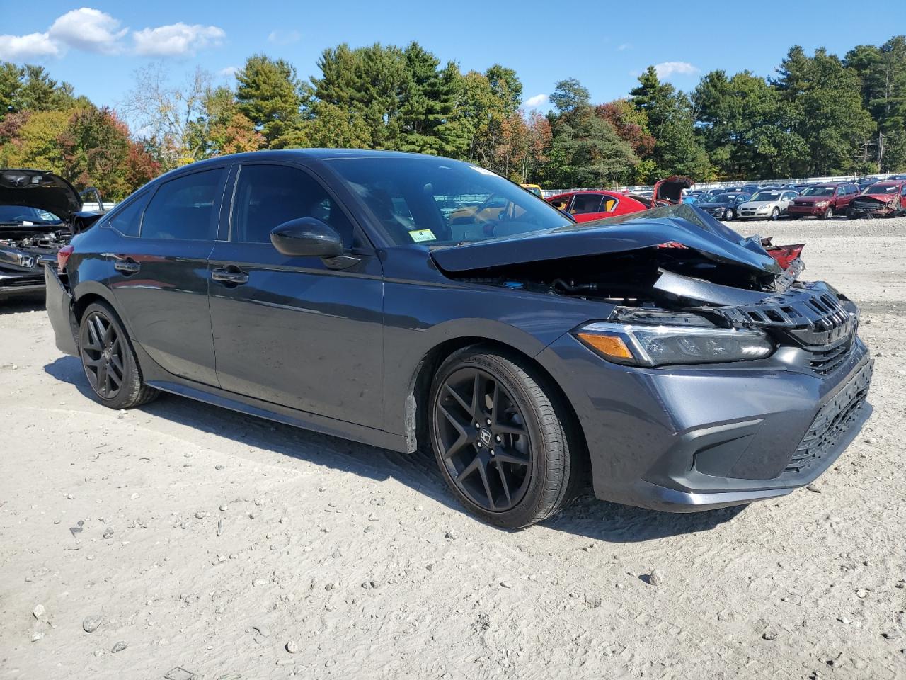 2022 Honda Civic VIN 2HGFE2F57NH524292 Copart auction photo, front end / rear end damage thumbnail 4
