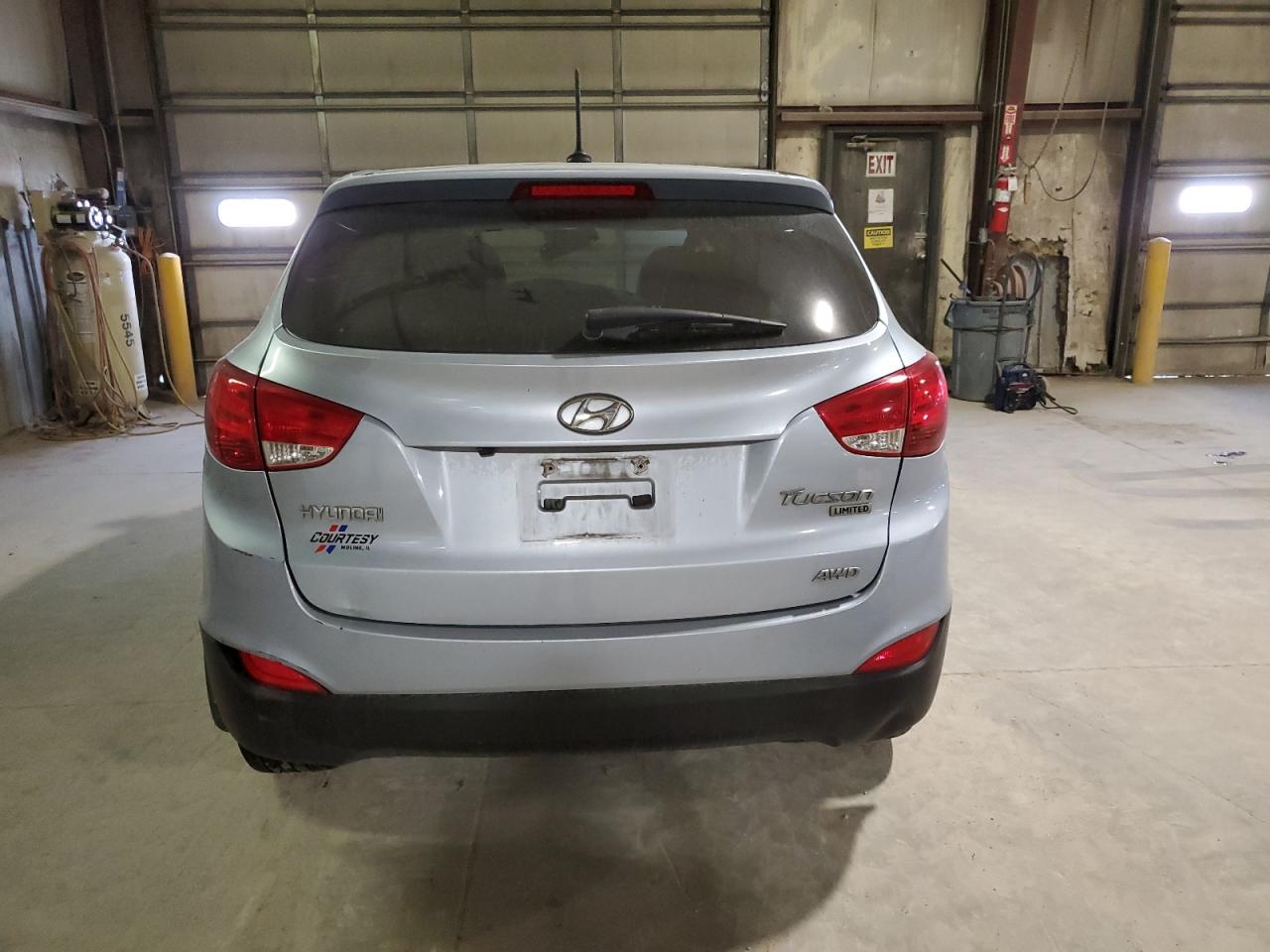2013 Hyundai Tucson VIN KM8JUCAC9DU604398 Copart auction photo, front end / side damage thumbnail 6