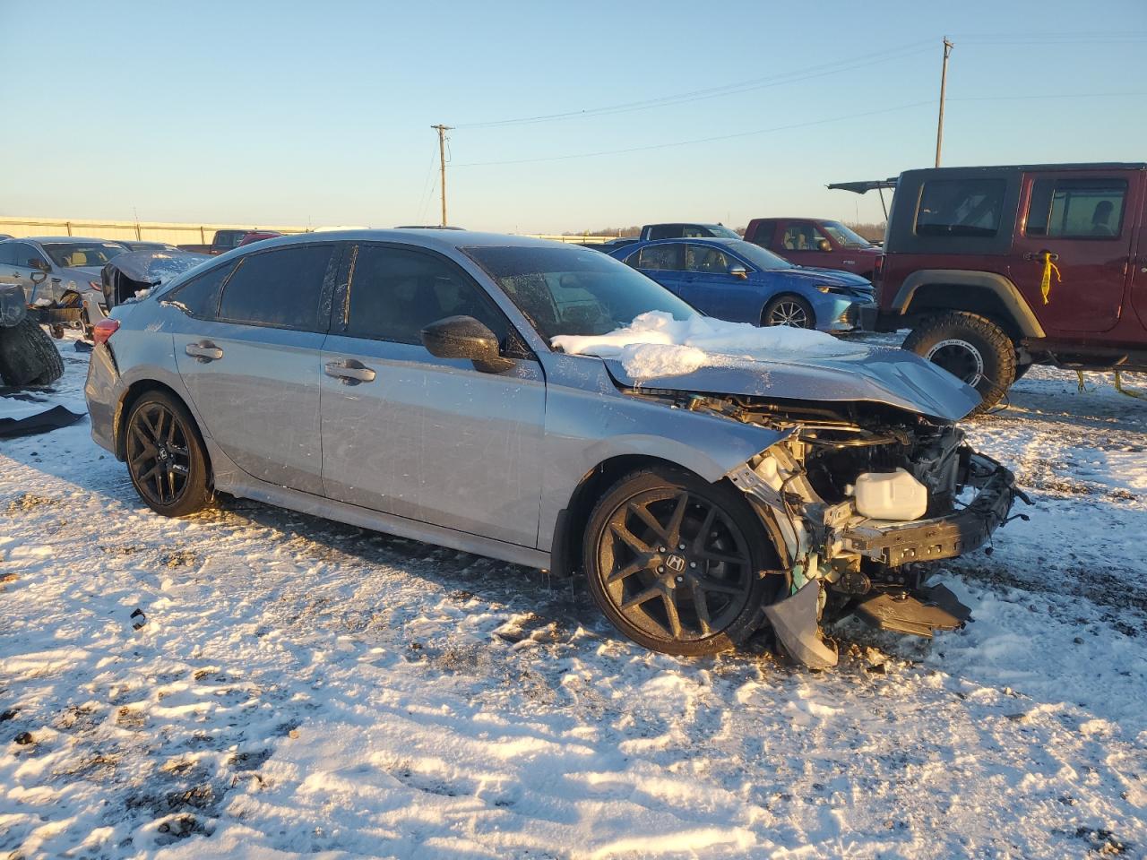 2022 Honda Civic VIN 2HGFE2F55NH549417 Copart auction photo, front end / rear end damage thumbnail 4