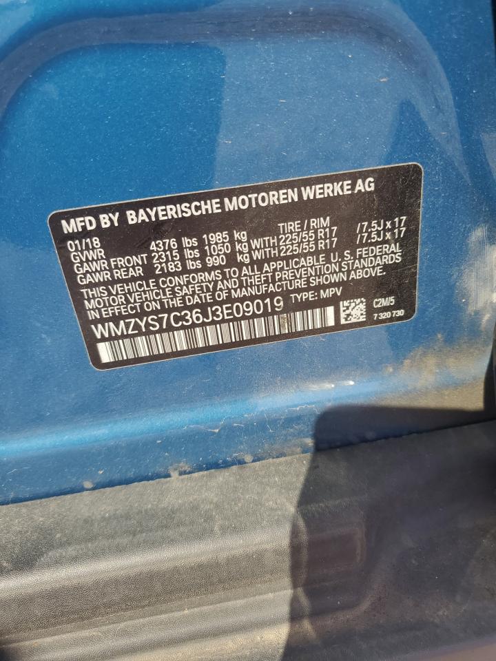 2018 MINI Cooper VIN WMZYS7C36J3E09019 Copart auction photo, front end / minor dent/scratches damage thumbnail 12