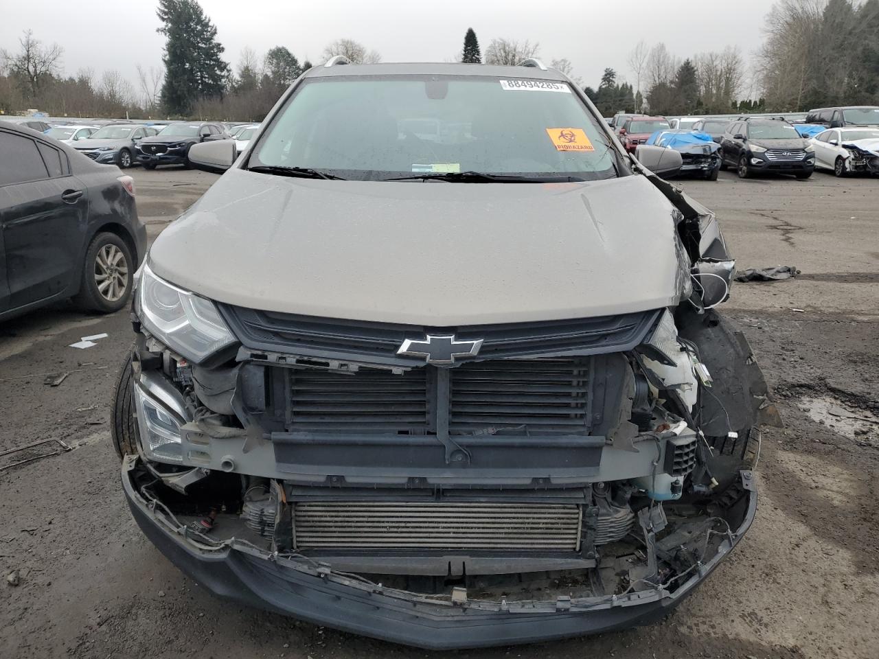 2019 Chevrolet Equinox VIN 3GNAXUEV5KS528776 Copart auction photo, front end / undercarriage damage thumbnail 5