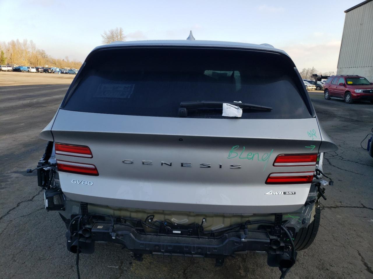 2023 Genesis Gv80 VIN KMUHCESC9PU107157 Copart auction photo, rear end / undercarriage damage thumbnail 6