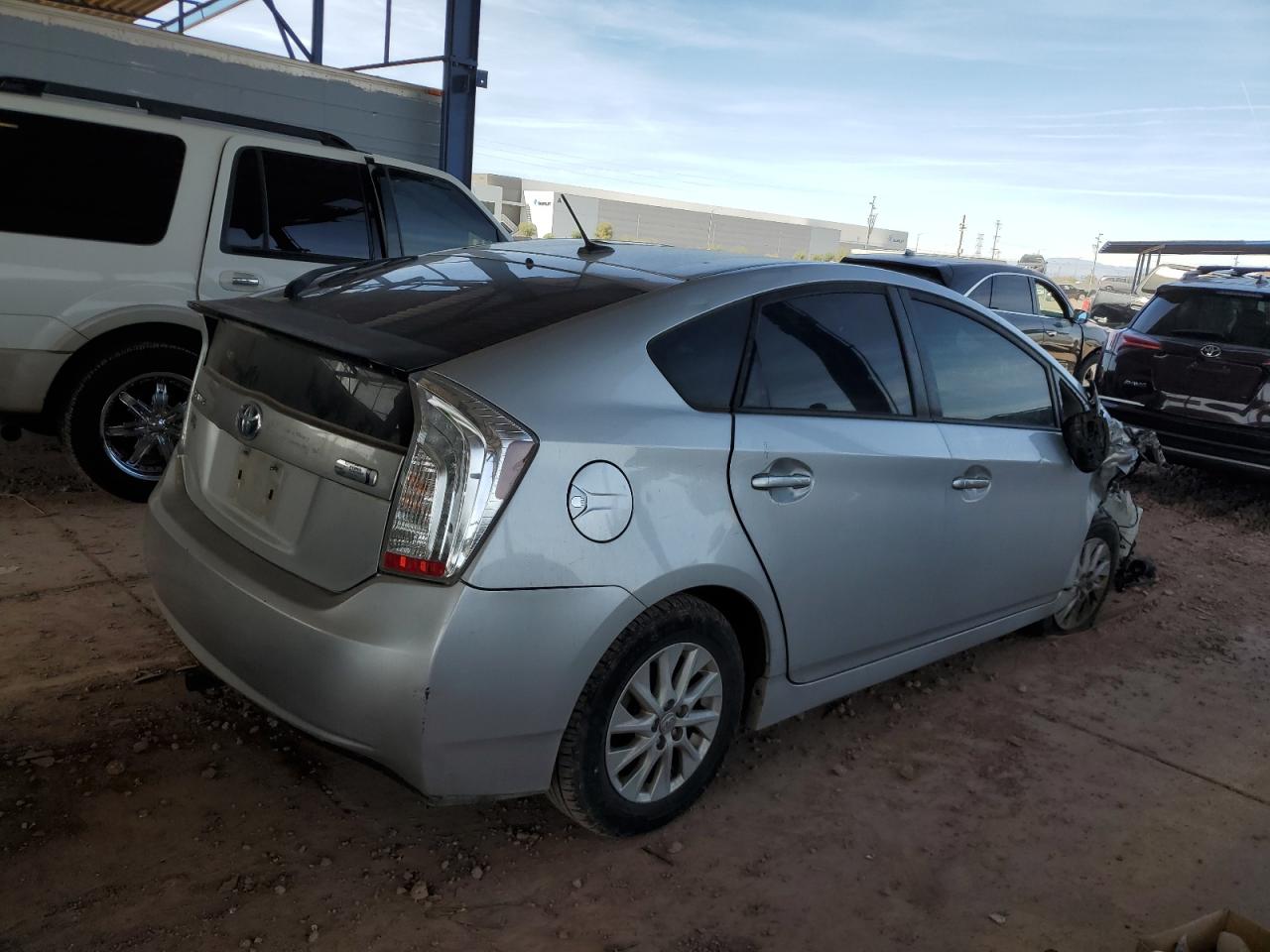 2012 Toyota Prius VIN JTDKN3DPXC3009701 Copart auction photo, front end / side damage thumbnail 3