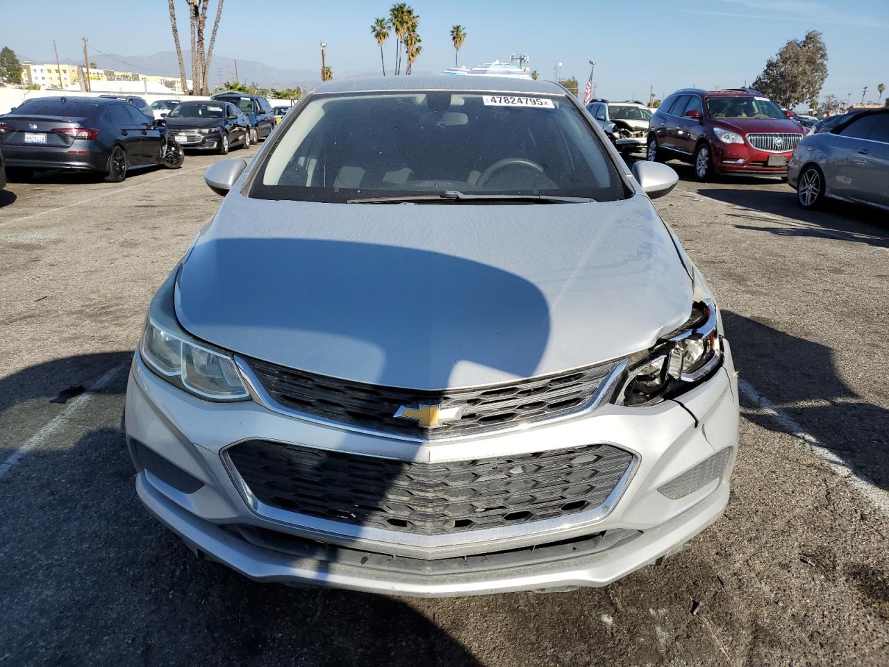 2016 Chevrolet Cruze VIN 1G1BC5SM5G7267299 Copart auction photo, front end / side damage thumbnail 5