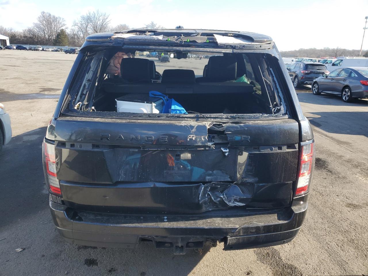 2014 Land Rover Range Rover VIN SALGS2EF1EA134544 Copart auction photo, side / rear end damage thumbnail 6