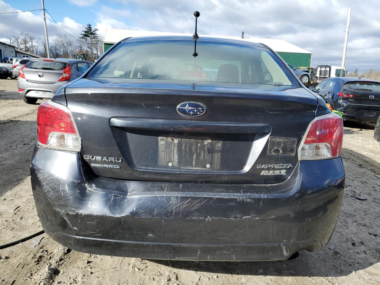 2012 Subaru Impreza VIN JF1GJAA62CG028758 Copart auction photo, rear end / minor dent/scratches damage thumbnail 6