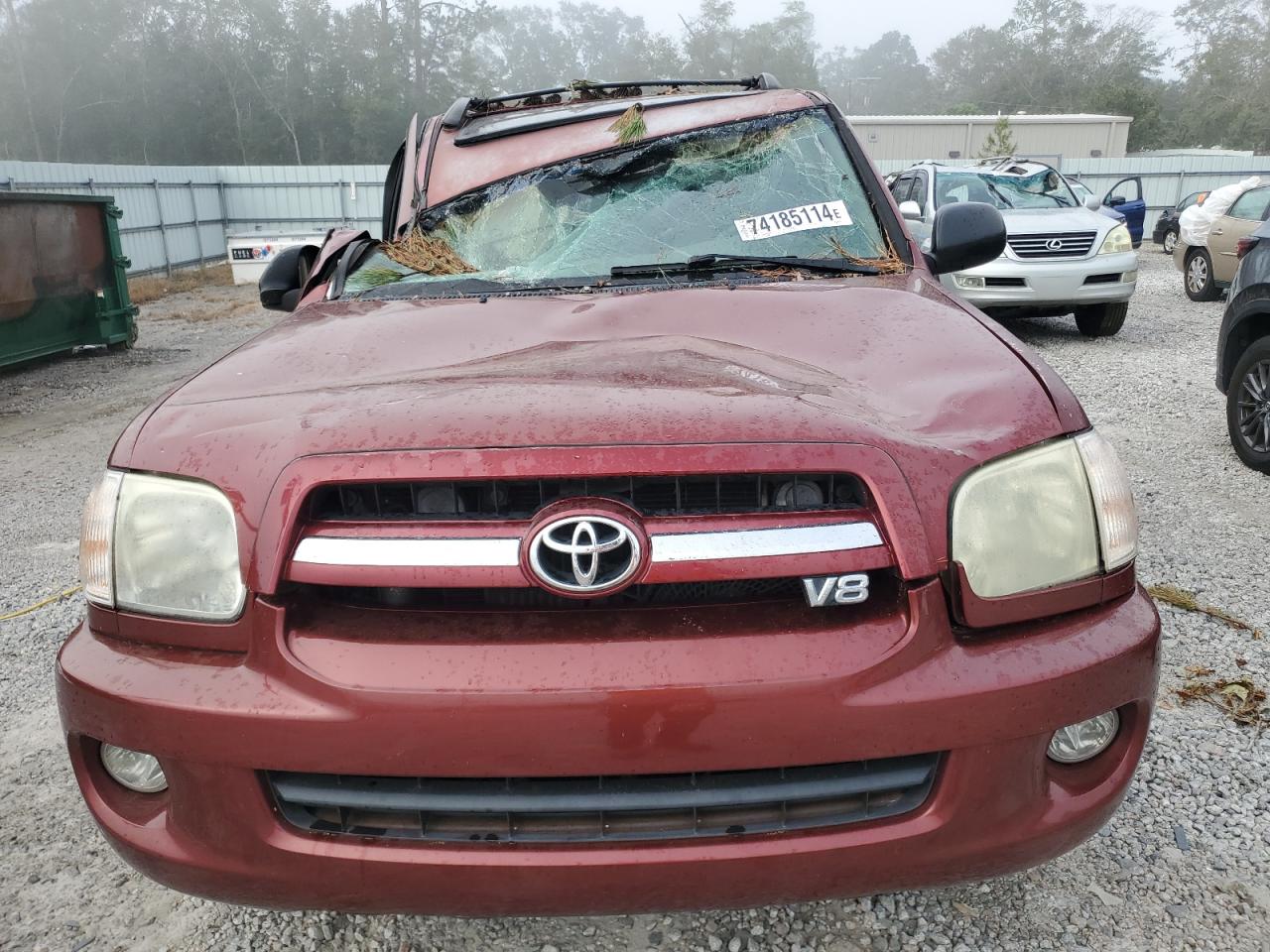 2007 Toyota Sequoia VIN 5TDZT38A47S284835 Copart auction photo, top/roof damage thumbnail 5