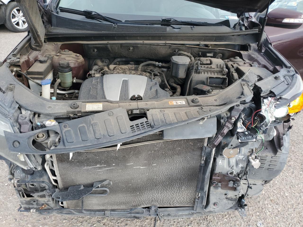 2013 KIA Sorento VIN 5XYKT4A22DG390512 Copart auction photo, front end / frame damage damage thumbnail 11