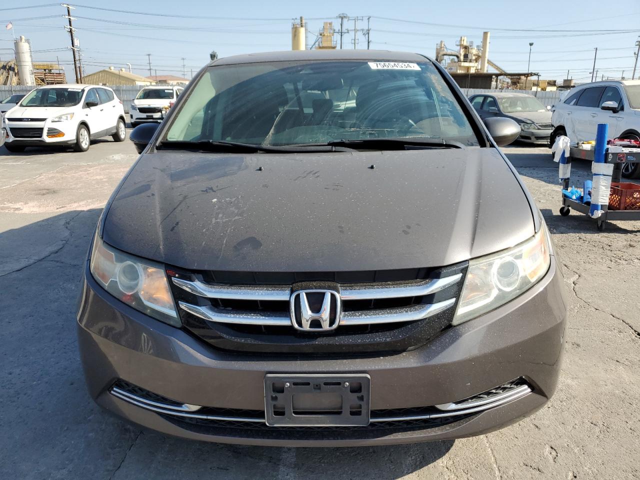 2015 Honda Odyssey VIN 5FNRL5H6XFB065467 Copart auction photo, side / rear end damage thumbnail 5