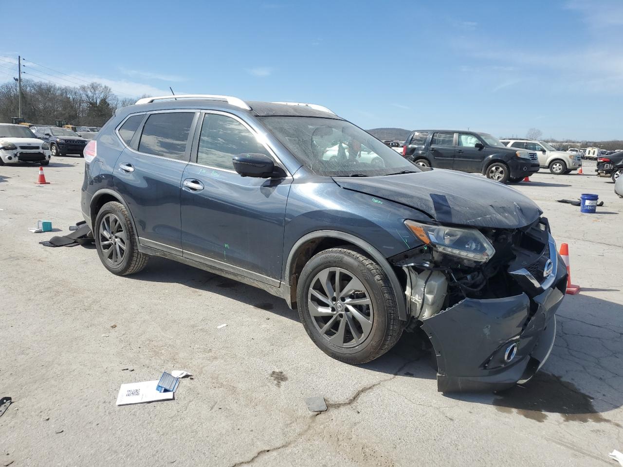 2016 Nissan Rogue VIN KNMAT2MT7GP678855 Copart auction photo, front end damage thumbnail 4