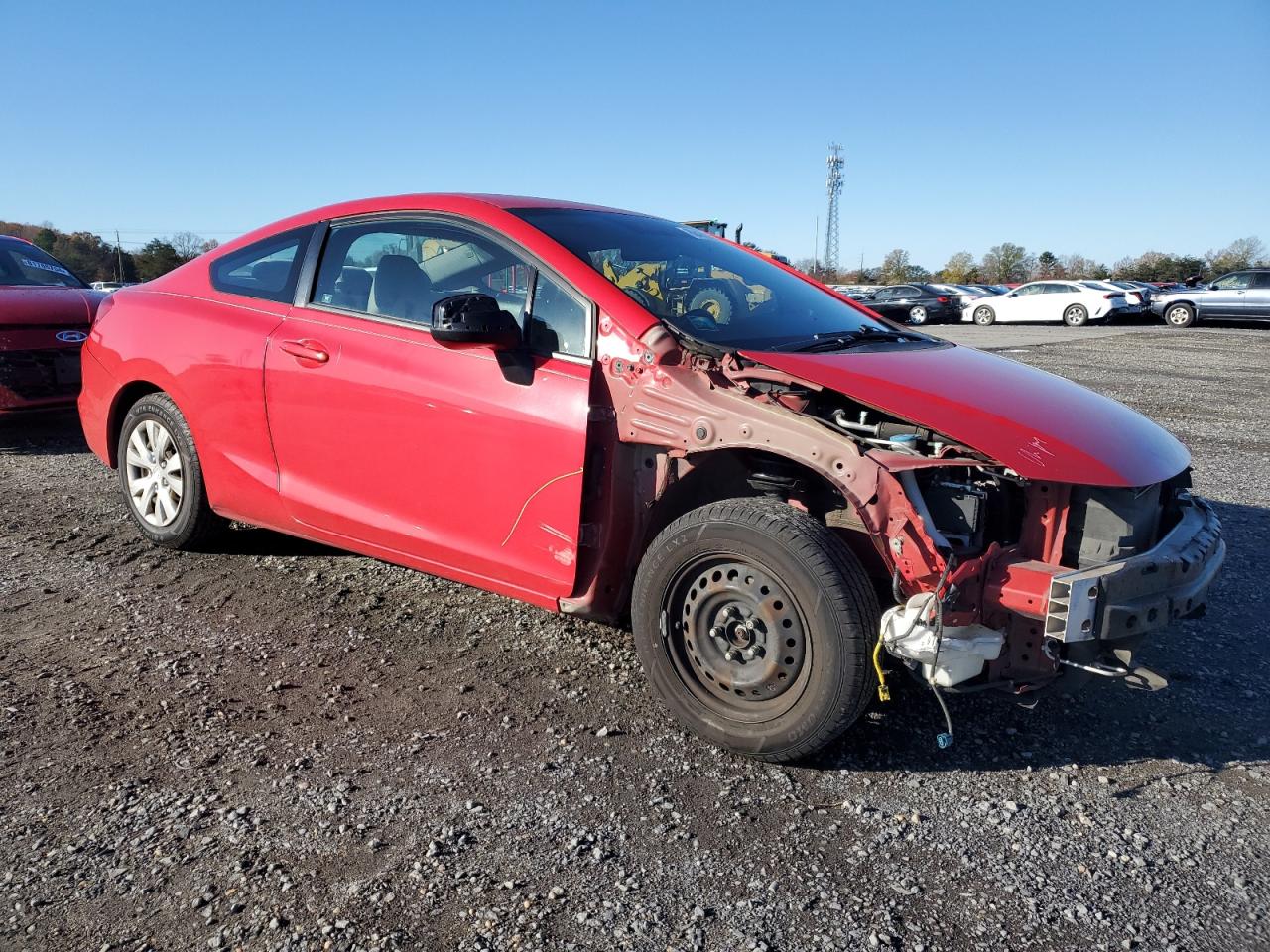 2012 Honda Civic VIN 2HGFG3B51CH560238 Copart auction photo, front end / minor dent/scratches damage thumbnail 4