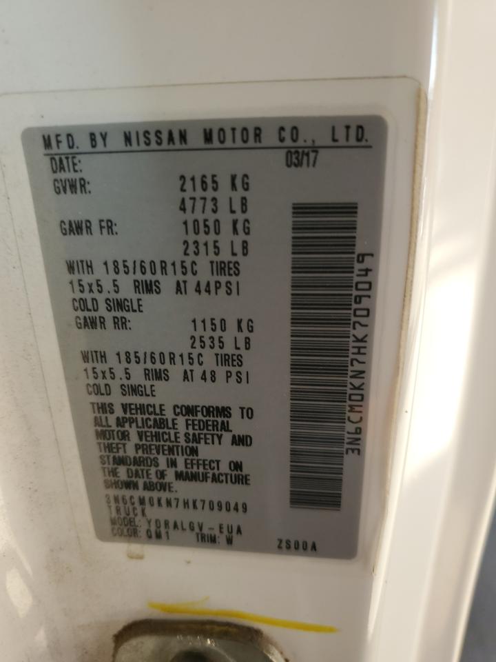 2017 Nissan NV VIN 3N6CM0KN7HK709049 Copart auction photo, rear end damage thumbnail 13