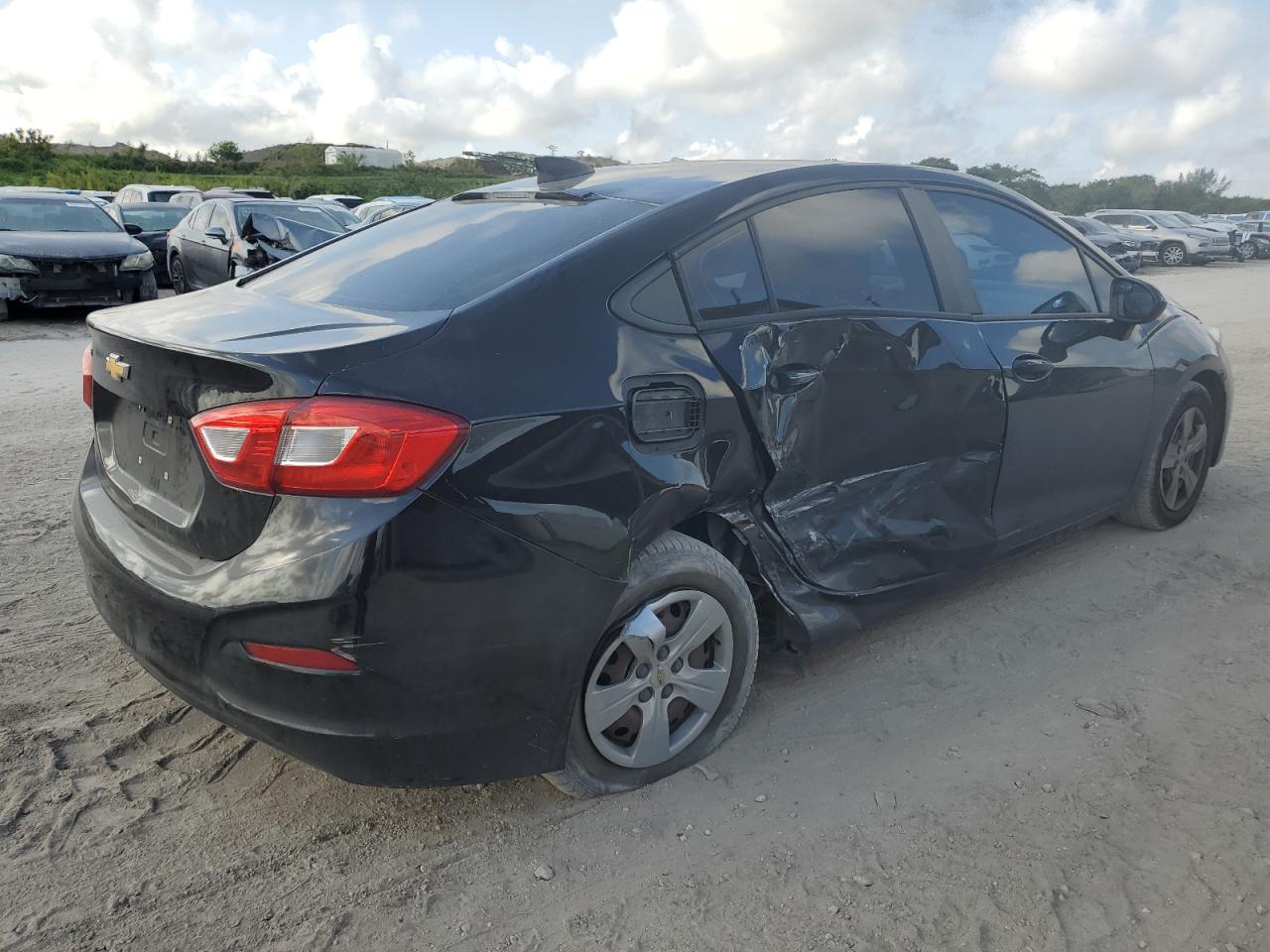 2018 Chevrolet Cruze VIN 1G1BC5SM1J7188459 Copart auction photo, side / rear end damage thumbnail 3