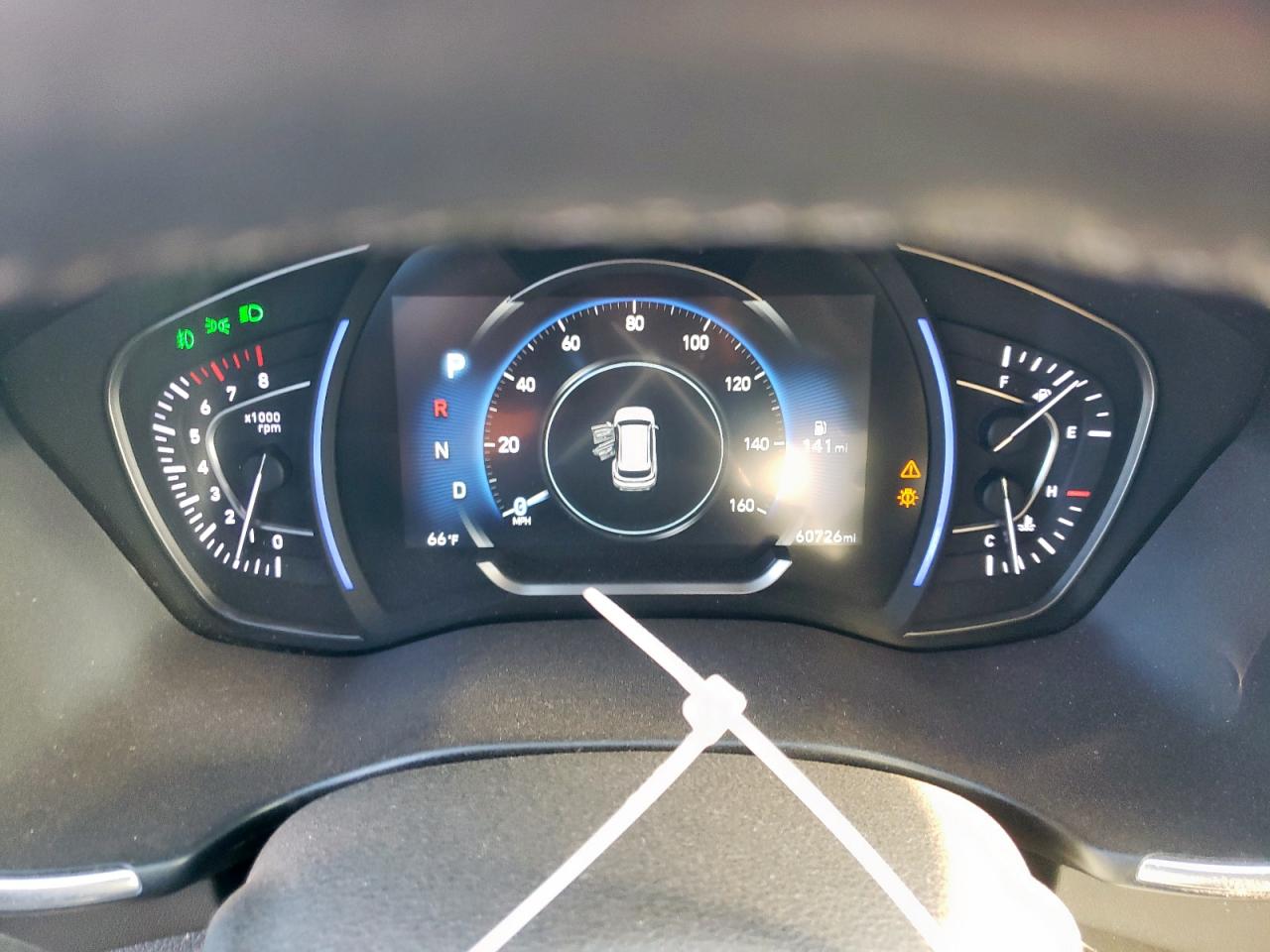 2019 Hyundai Santa Fe VIN 5NMS5CAD8KH092961 Copart auction photo, front end damage thumbnail 9