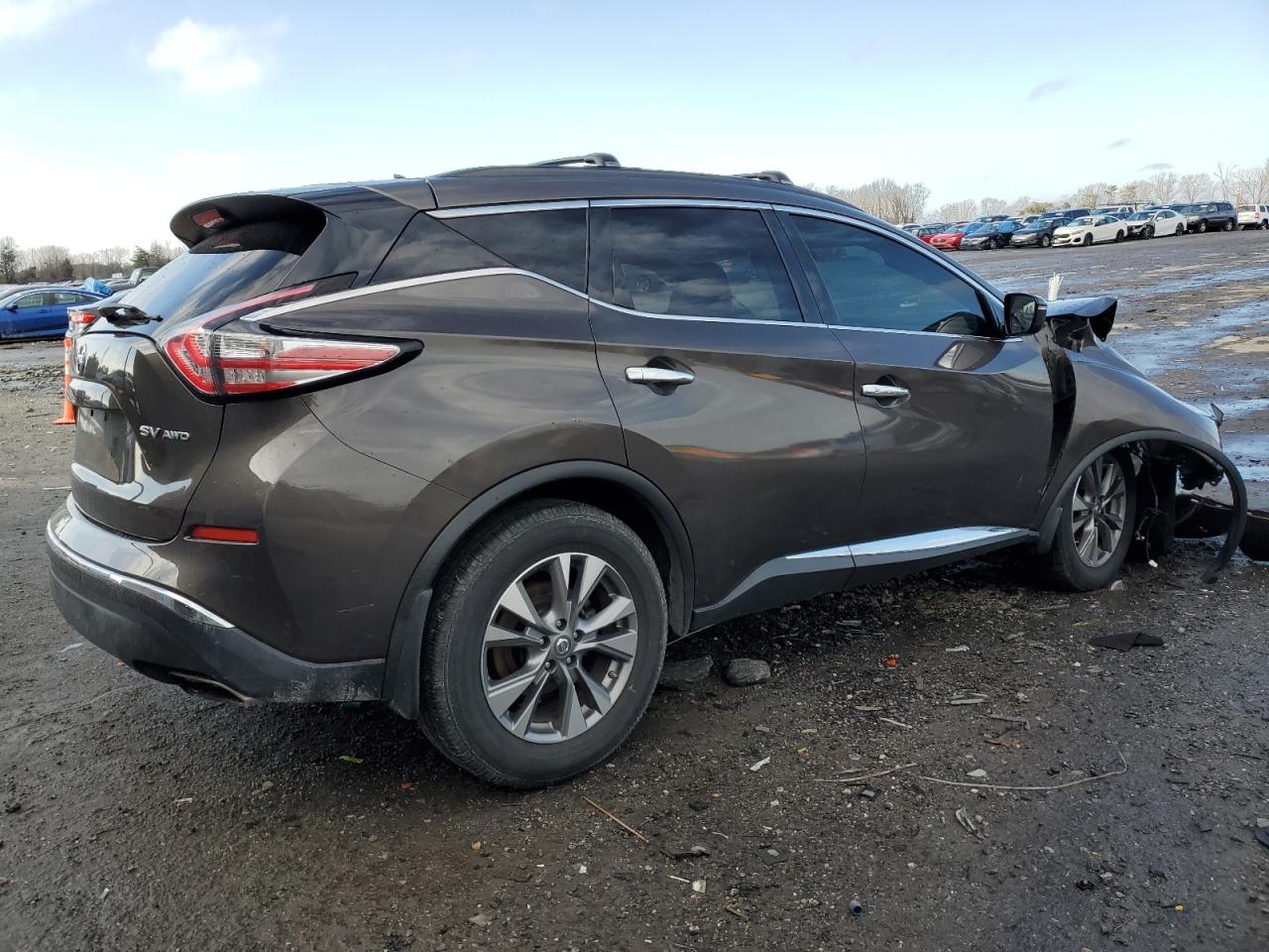 2015 Nissan Murano VIN 5N1AZ2MH7FN249778 Copart auction photo, front end damage thumbnail 3