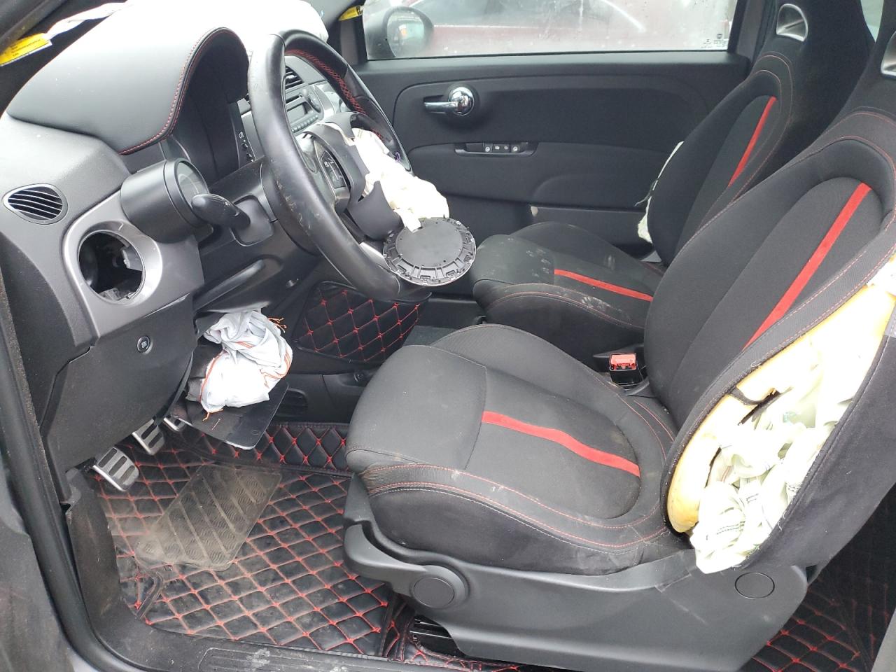 2013 Fiat 500 VIN 3C3CFFFH3DT646609 Copart auction photo, front end / side damage thumbnail 7