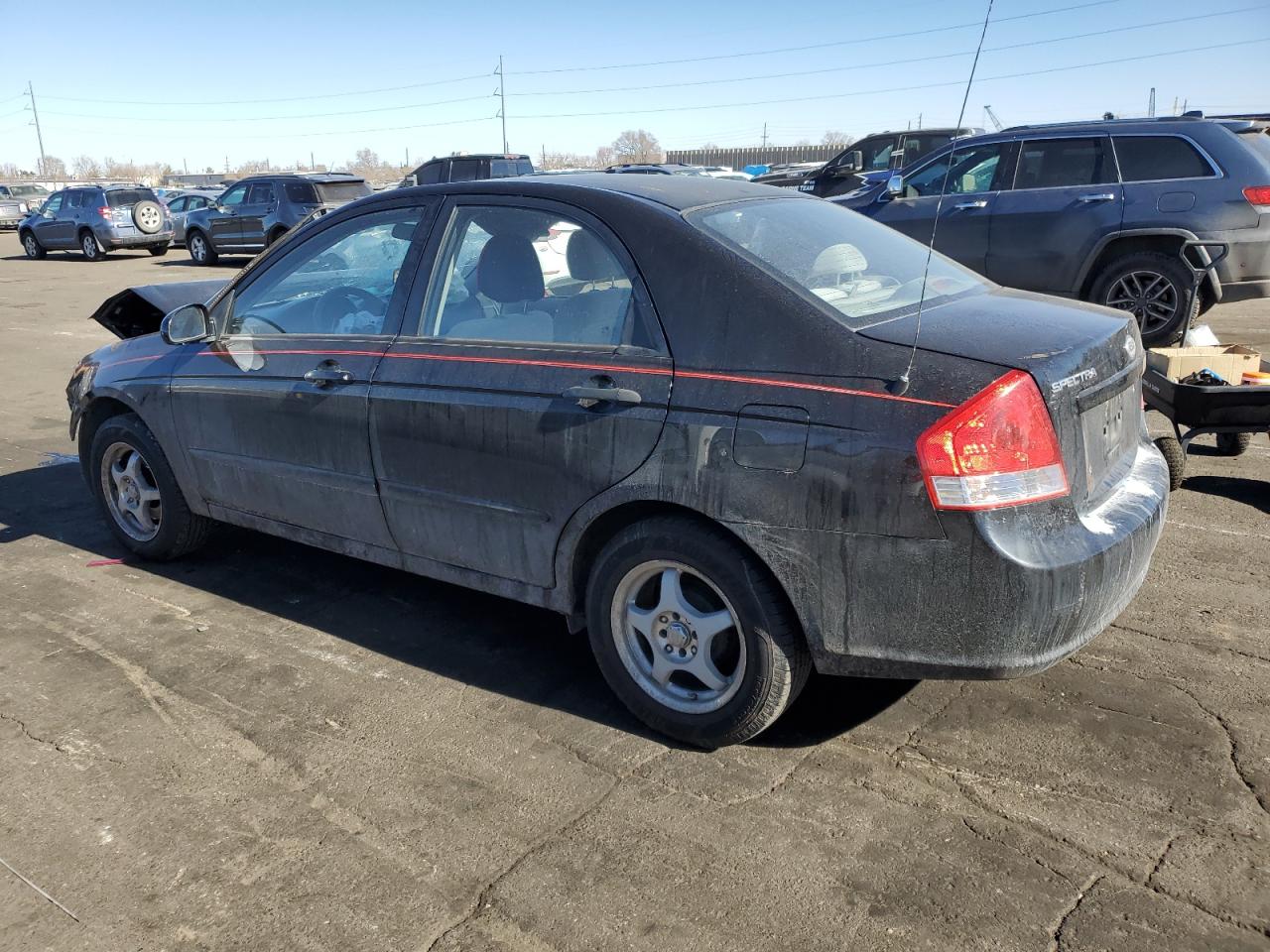 2009 KIA Spectra VIN KNAFE221195659490 Copart auction photo, side / front end damage thumbnail 2