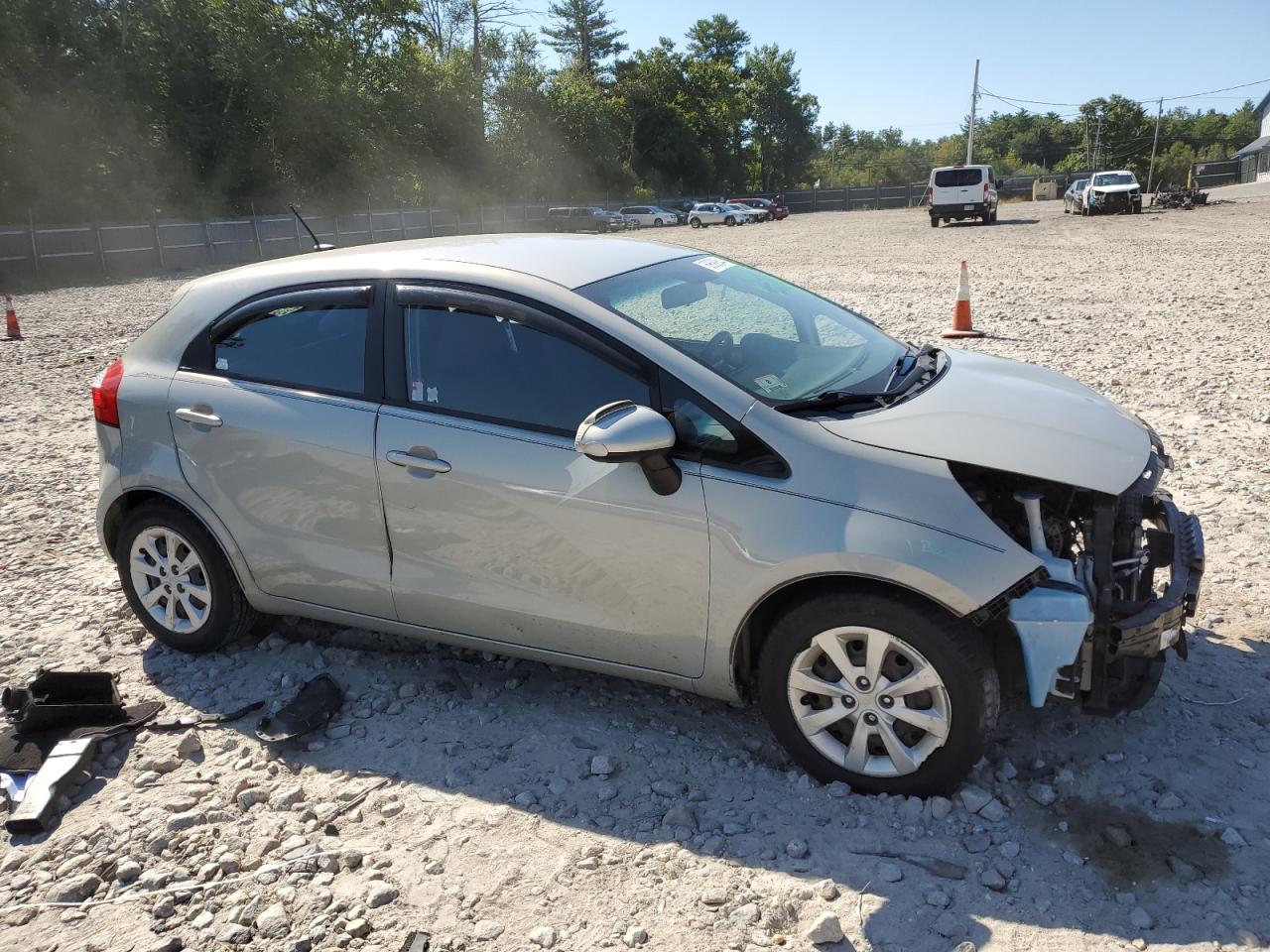 2012 KIA Rio VIN KNADN5A30C6006467 Copart auction photo, front end / minor dent/scratches damage thumbnail 4