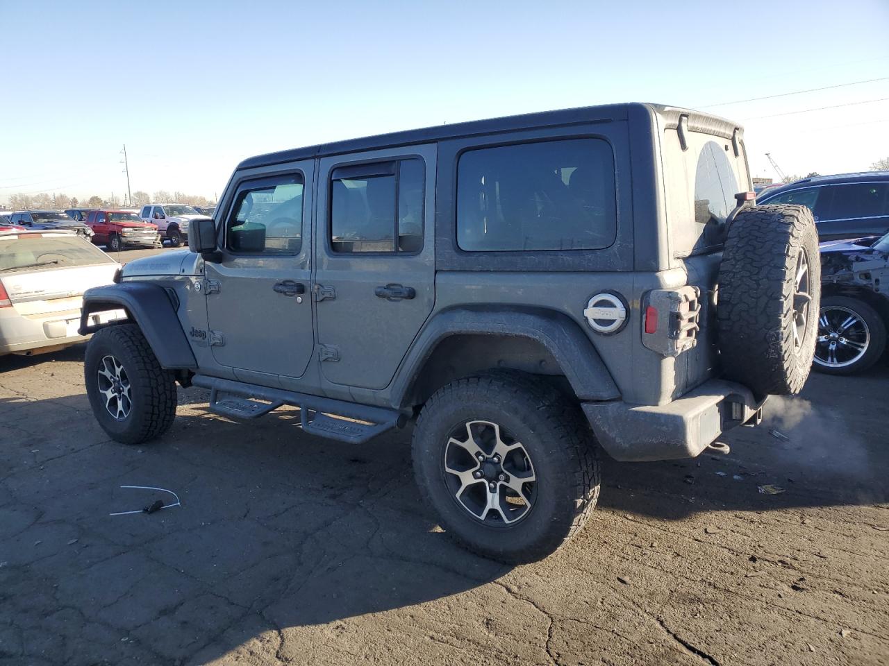 2019 Jeep Wrangler VIN 1C4HJXDN9KW688210 Copart auction photo, side damage thumbnail 2