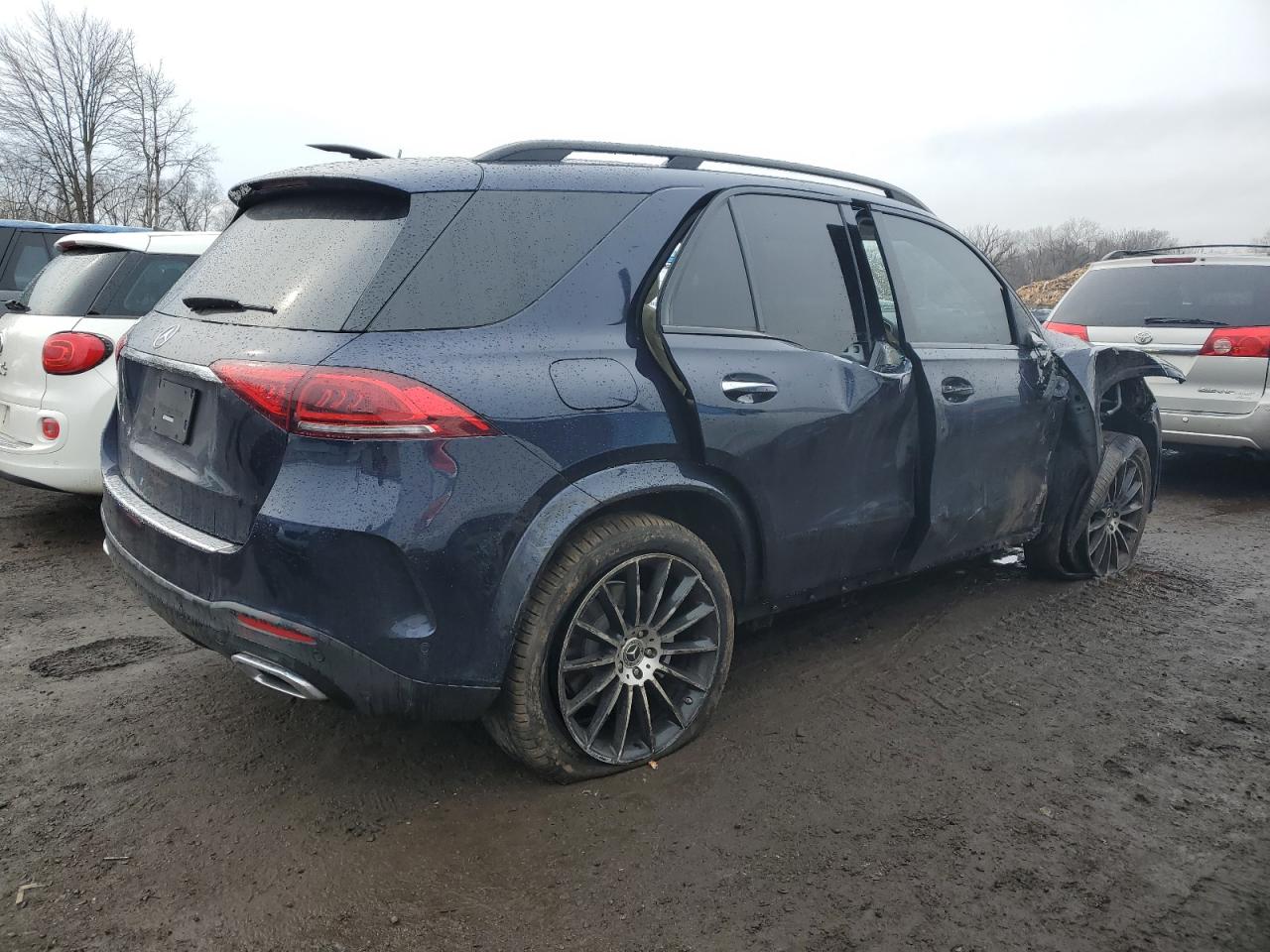 2020 Mercedes-Benz GLE VIN 4JGFB4JB2LA142422 Copart auction photo, side / front end damage thumbnail 3