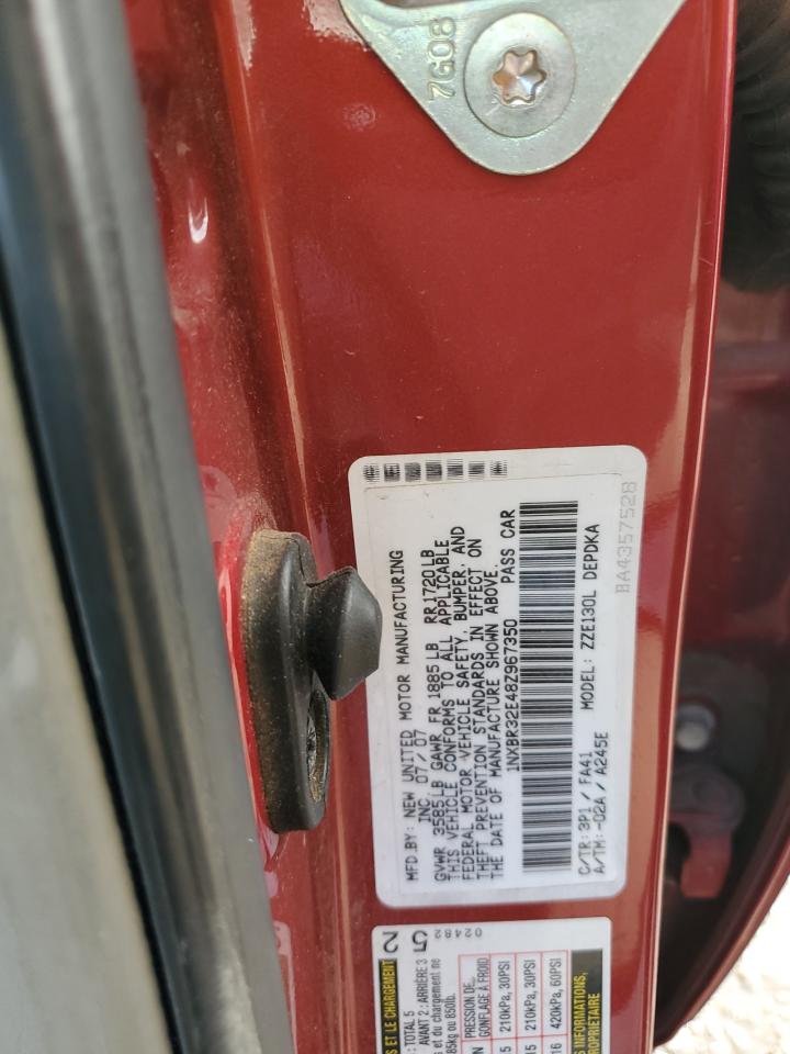 2008 Toyota Corolla VIN 1NXBR32E48Z967350 Copart auction photo, side damage thumbnail 12