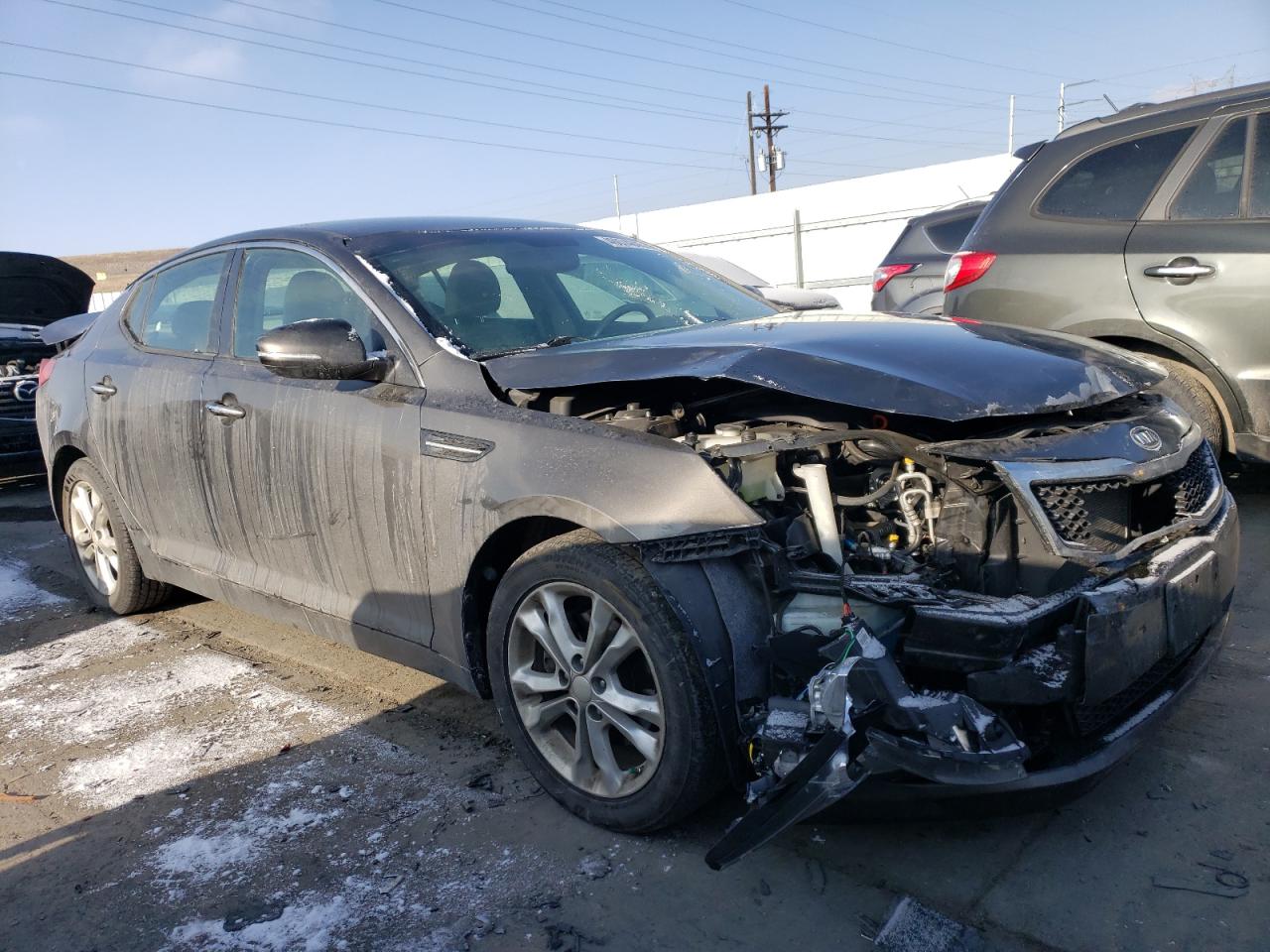 2012 KIA Optima VIN 5XXGN4A77CG060590 Copart auction photo, front end / rear end damage thumbnail 4