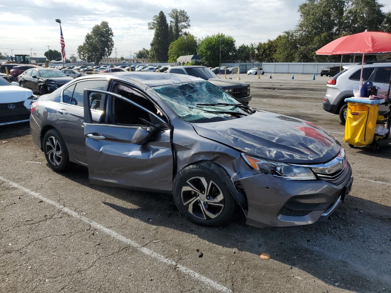 2017 Honda Accord VIN 1HGCR2F37HA191178 Copart auction photo, rollover damage thumbnail 4