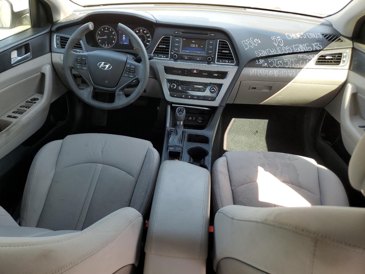 2015 Hyundai Sonata VIN 5NPE34AF7FH019101 Copart auction photo, vandalism damage thumbnail 8