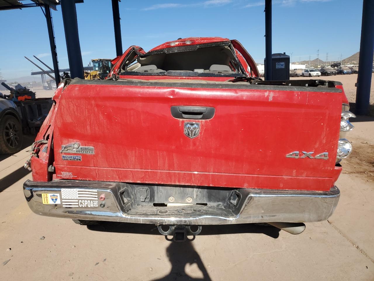 2009 Dodge RAM VIN 3D7KS28L79G534835 Copart auction photo, rollover damage thumbnail 6