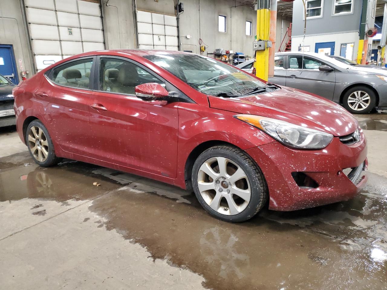 2012 Hyundai Elantra VIN KMHDH4AE2CU366577 Copart auction photo, front end / mechanical damage thumbnail 4