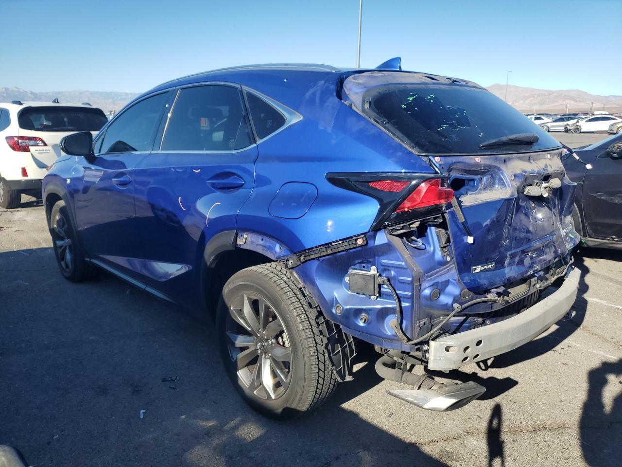 2015 Lexus NX VIN JTJYARBZ0F2017312 Copart auction photo, rear end damage thumbnail 2